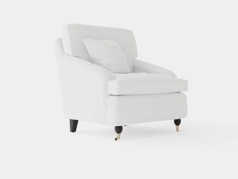 Howard armchair off white 3D Model