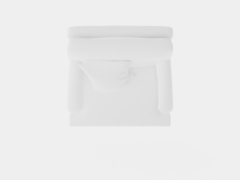 Howard armchair off white 3D मॉडल
