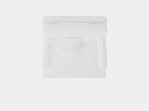 Howard armchair off white 3D Model