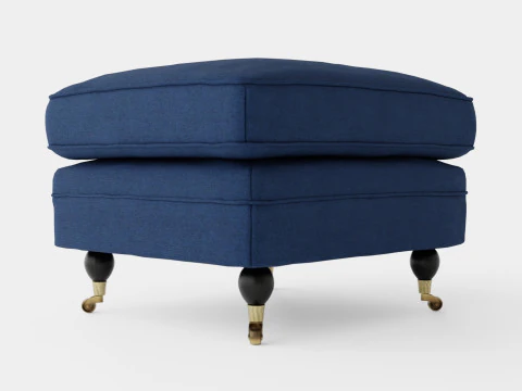 Howard ottoman indigo 3D Model