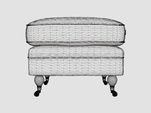Howard ottoman indigo Modelo 3D