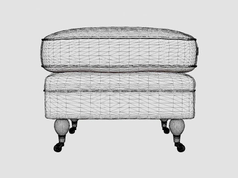 Howard ottoman indigo 3D Model