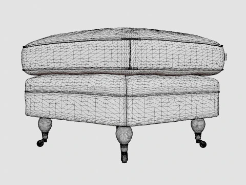 Howard ottoman indigo 3D Model