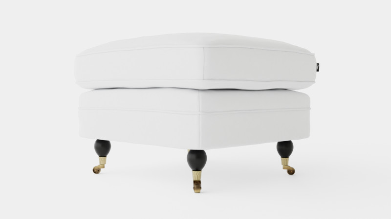 Howard ottoman off white 3D Model .c4d .max .obj .3ds .fbx .stl .blend 