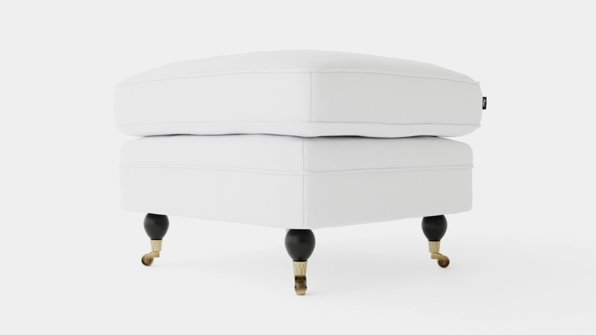 Howard ottoman off white 3D Model .c4d .max .obj .3ds .fbx .stl .blend 