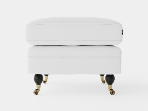 Howard ottoman off white 3D Model