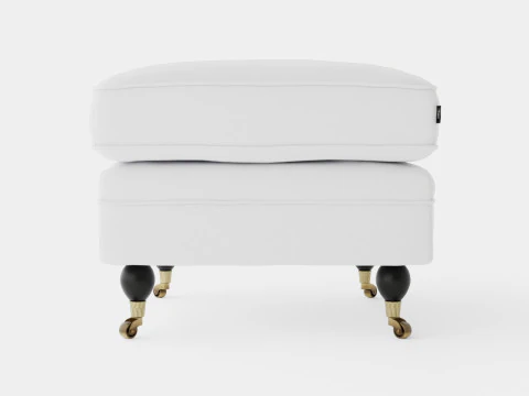 Howard ottoman off white 3D Model