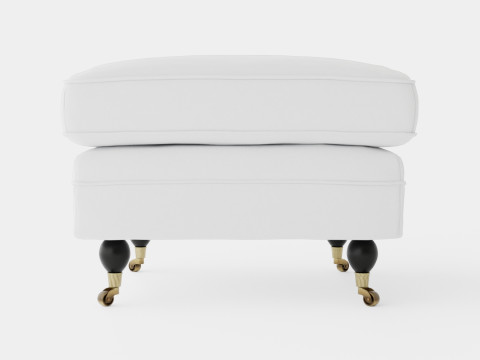 Howard ottoman off white 3D Model