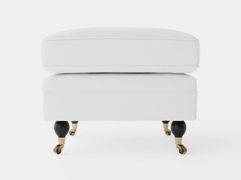 Howard ottoman off white 3D Model