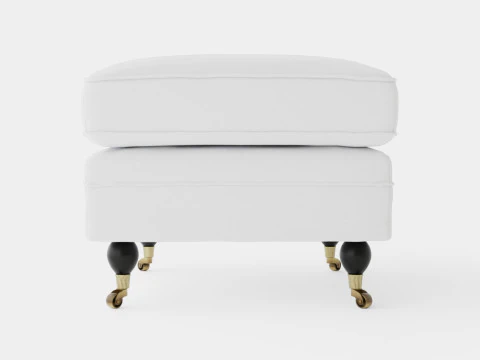 Howard ottoman off white 3D Model