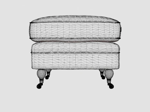 Howard ottoman sand 3D Model