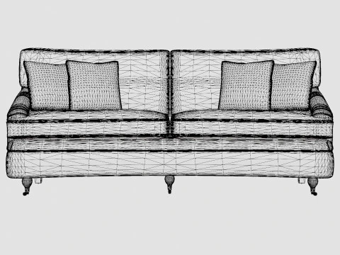 Howard sofa indigo 3D Model