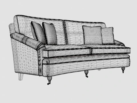Howard sofa indigo 3D Model