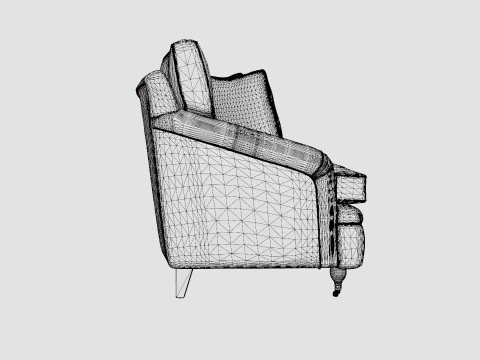 Howard sofa indigo 3D Model