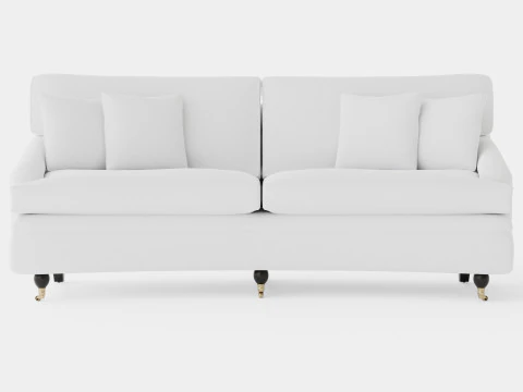 Howard-Sofa in gebrochenem Weiß 3D Modell