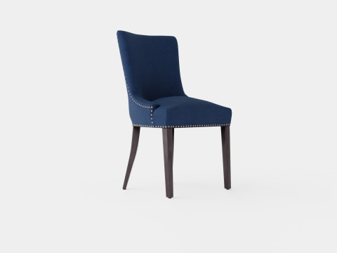 Hudson dining chair indigo 3D Model