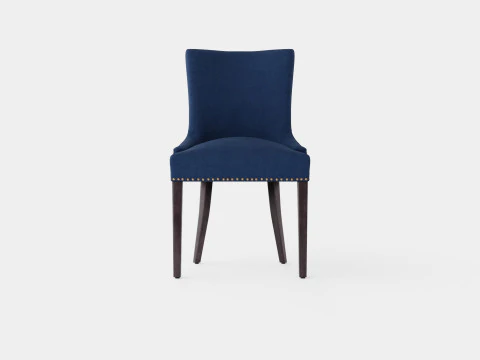 Hudson dining chair indigo 3D Model