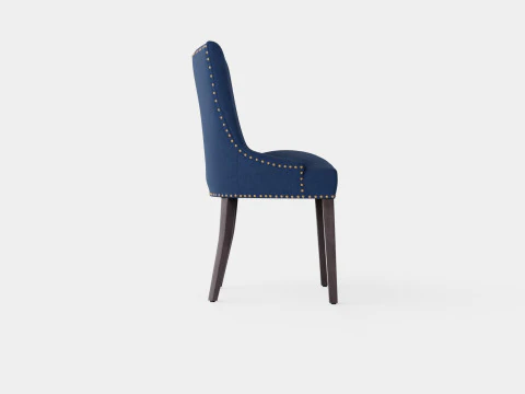 Hudson dining chair indigo 3D Model