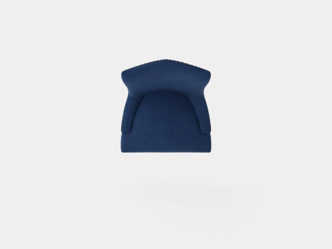 Hudson dining chair indigo 3D Model