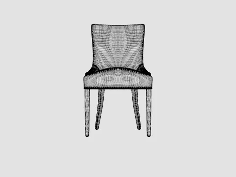 Hudson dining chair indigo 3D Model