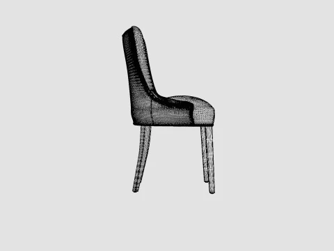 Hudson dining chair indigo 3D Model