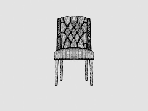 Venice dining chair indigo Modelo 3D
