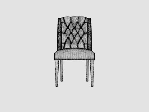 Venice dining chair indigo 3D Model