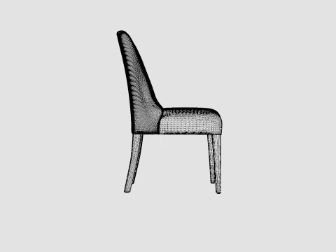 Venice dining chair indigo 3D Model