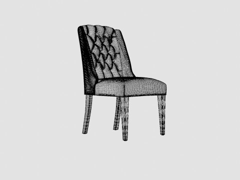 Venice dining chair off white Modèle 3D