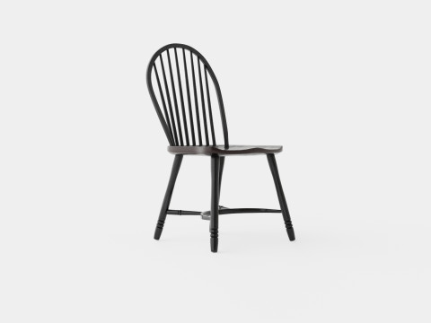 Windsor spindle chair black 3D Model