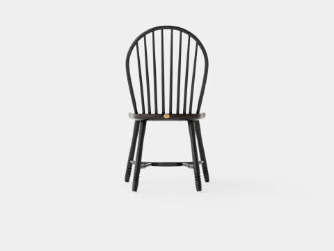 Windsor spindle chair black 3D Model