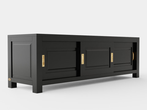 Niantic media bench black 3D Model