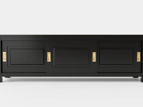 Niantic media bench black 3D Model