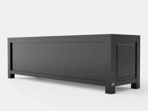 Niantic media bench black 3D Model