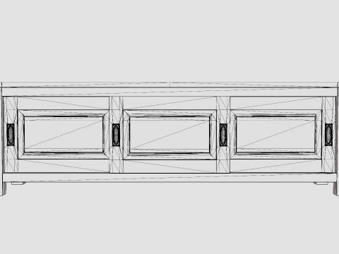 Niantic media bench black 3D Model
