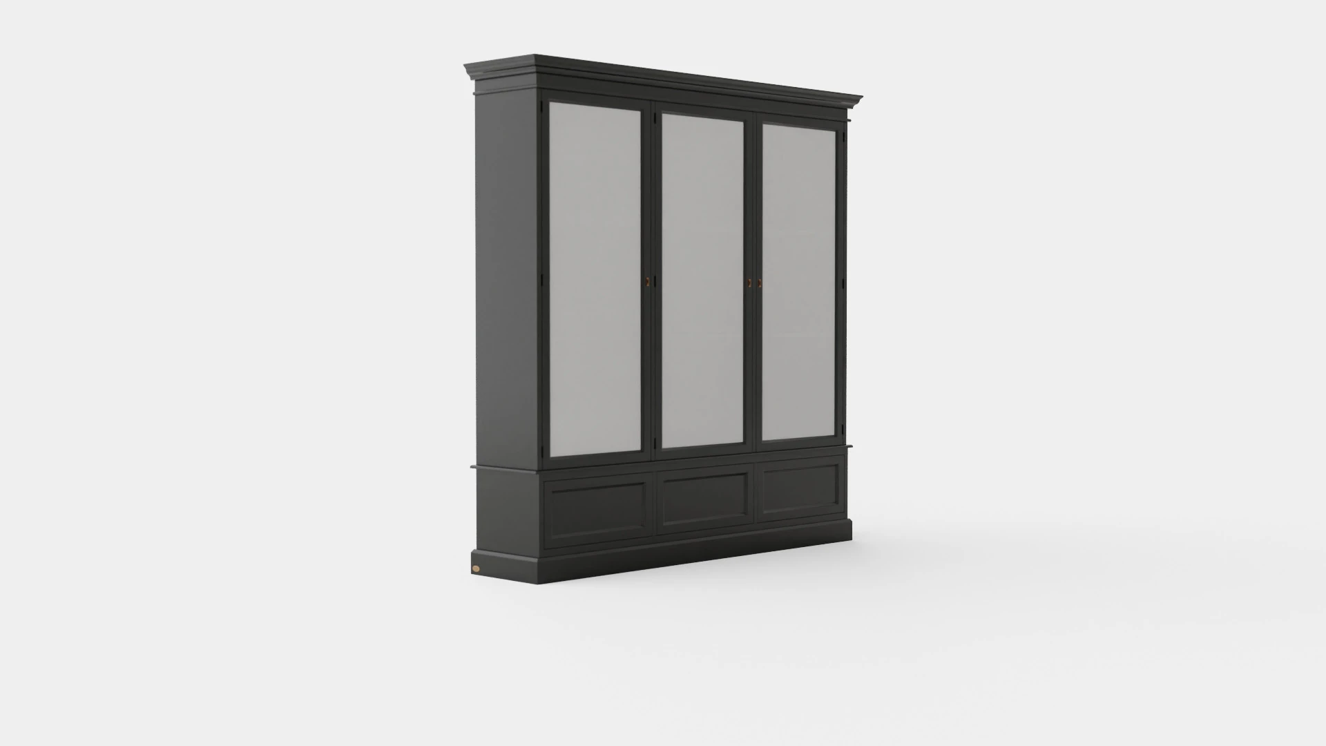 Nobleman display cabinet black 3D Model .c4d .max .obj .3ds .fbx .stl .blend