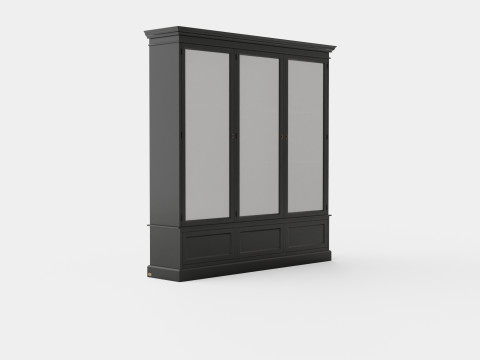 Nobleman display cabinet black 3D 模型