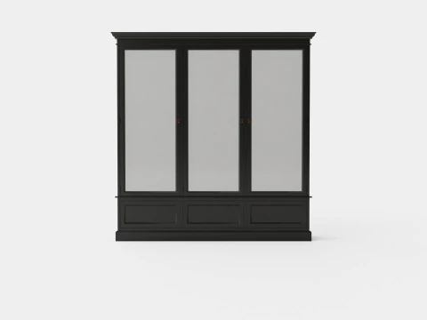 Nobleman display cabinet black 3D Model