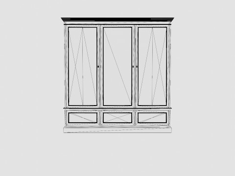 Nobleman display cabinet black 3D Модель
