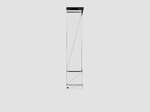 Nobleman display cabinet black 3D Model