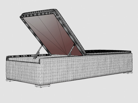 Orlando sun lounger vintage 3D Model