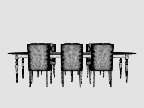 Osterville black with Venice chair sand Dining Set Modelo 3D