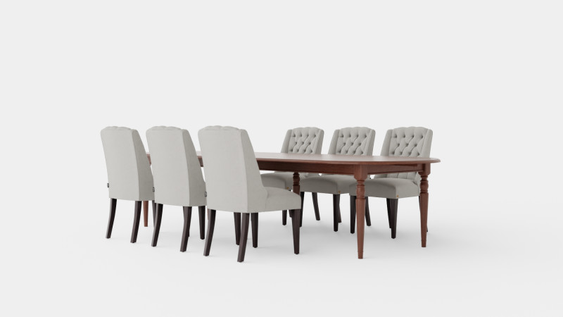 Osterville brown noble with Venice chair sand Dining Set 3Dモデル .c4d .max .obj .3ds .fbx .stl .blend 