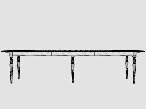 Osterville dining table English 3D Model