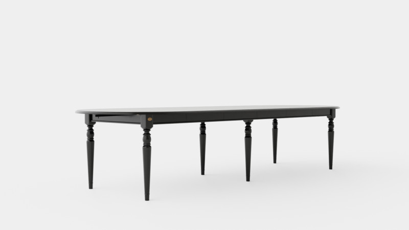 Osterville dining table black 3D 模型 .c4d .max .obj .3ds .fbx .stl .blend 