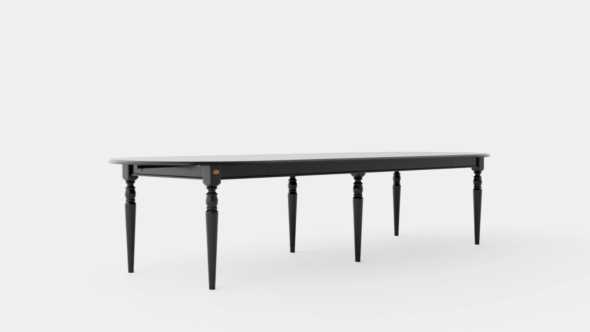 Osterville dining table black 3D Model .c4d .max .obj .3ds .fbx .stl .blend 