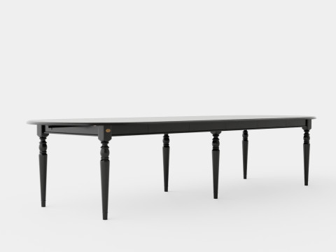 Osterville dining table black 3D-Modell