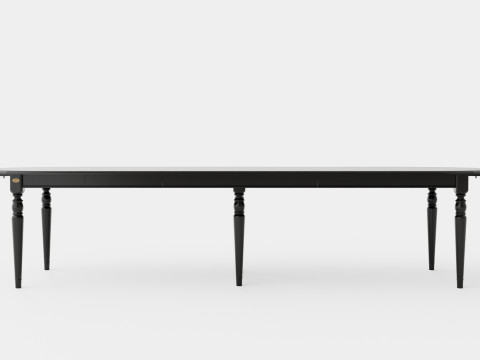 Osterville dining table black 3D 模型
