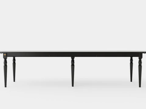 Osterville dining table black 3D Model