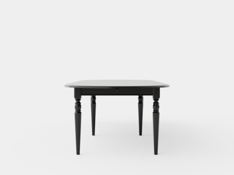 Osterville dining table black 3D 模型